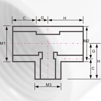 DIN PN16 Water Supply Cpvc Reducing Tee Grey 